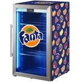 Official Fanta branded Outdoor Triple Glazed Alfresco Bar Fridge With Led Strip Lights - SC88-SS-F02