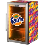 Official Fanta branded Outdoor Triple Glazed Alfresco Bar Fridge With Led Strip Lights - SC88-SS-F05