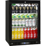 Rhino Black 1 Heated Glass Door Bar Fridge With Left Hinge Brand Parts And Low Energy Consumption - Model SG1L-B-HD