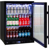 Rhino Night Club Commercial Multi Light Colored Black 1 Door Bar Fridge