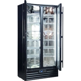 Rhino 2 Door Black Commercial Upright Dual Glazed Door Bar Fridge - SGT2-BS