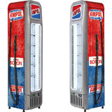 Ampol Fuel Pump Skinny Glass Door Upright Cool Retro Bar Fridge