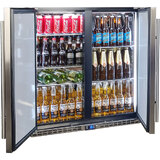 (DISPLAY MODEL) Schmick Stainless Steel Quiet Running 2 Door Bar Fridge With Quality Parts And Quiet Operation - Model SK245-SD