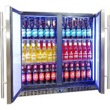 Schmick Twin Door Quiet Running  Solid Stainless Door Energy Efficient Bar Fridge Model SK246-SD