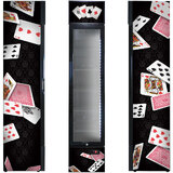 Branded Skinny Upright Bar Fridge With Playing Card Design