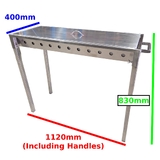 Stainless Steel Traditional BBQ with Charcoal Tray and 6mm Thick Stainless Grill - SSBBQTC