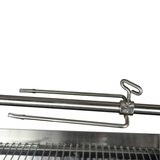 S/S Long 2 Prong Forks for Rotisserie BBQ Spit  (Set of 2) suit 32mm Round Skewer Rod from The BBQ Store - SSF-3082B