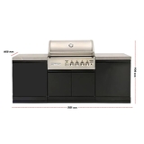 Crossray Compact 4 Burner Gas Outdoor Kitchen - TC4K-MINI-2