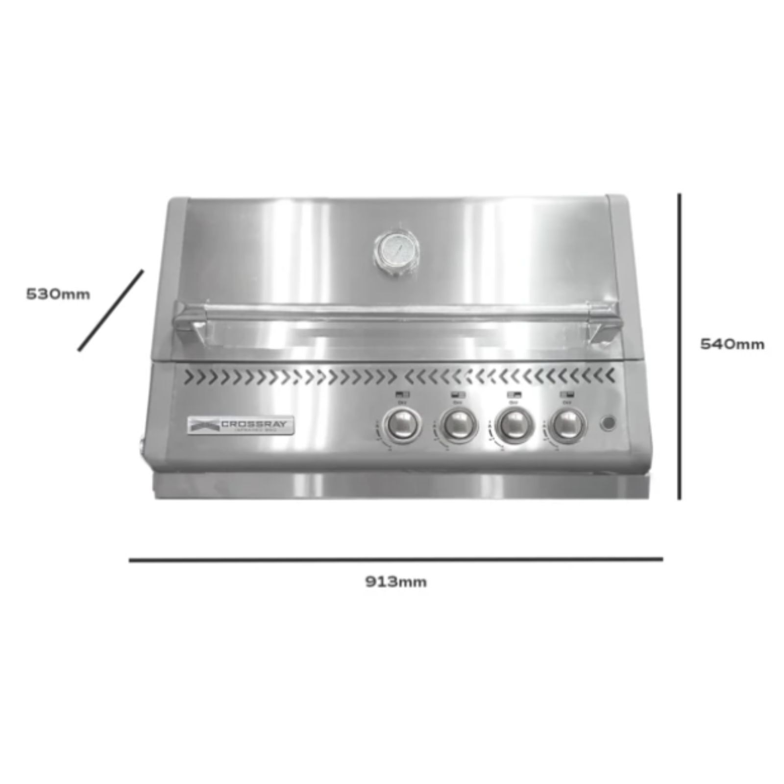 Large View Crossray XPLor Built-in Gas BBQ - TCX4FL