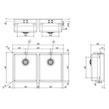 Barazza R15 Double Bowl - 1X842I  