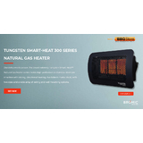 Bromic Tungsten Smart-Heat 300 Series Gas Radiant Heater 25MJ, Natural Gas - 2620331-1