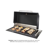 Artusi 104cm 4 Burner Built-In LPG Black Gloss BBQ - ABBQ1B