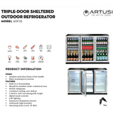 Artusi 307L Outdoor Beverage Centre - AOF3S
