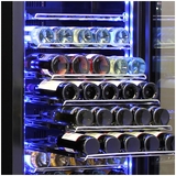 Schmick Black Upright Black Glass Door Dual Zone Wine Refrigerator - BD425D-B