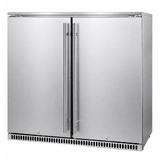Double Door Solid Stainless Steel - BODD-S-SS