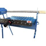 Cyprus Grill Starter Bundle - Deluxe Auto (Blue) Souvla Package Deal with 20kg Variable Speed Motor & Raised Grill - CG-0705B-SSB