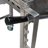 Cyprus Grill NEW with height adjustment Stainless Steel BBQ Spit Rotisserie - With Hood 