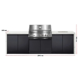 Crossray Premium Xplor Outdoor Kitchen with 304SS under bench sink & cover - GD4KW-02