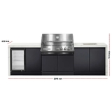 Crossray Premium Xplor Outdoor Kitchen with Single Door Fridge and under bench sink & cover  - GD4KW-04