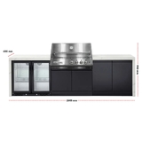 Crossray Premium Xplor Outdoor Kitchen with Double Door Fridge - GD4KW-05