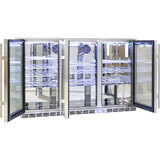 Rhino Glass 3 Door Alfresco Outdoor Bar Fridge All Stainless Energy Efficient Alfresco 330L