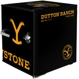 Yellowstone Retro Black Small Vintage Mini Bar Fridge 46 Litre With Opener