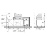Euro Appliances  PICCOLO 2.36m Alfresco Kitchen - PICCOLO