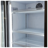 Carlton Dry Upright Quiet Running Black Glass Door Bar Fridge - SC372LB-DRY
