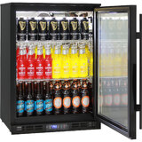 Rhino Black 1 Heated Glass Door Bar Fridge With Left Hinge Brand Parts And Low Energy Consumption - Model SG1L-B-HD