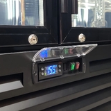 Rhino 2 Door Black Commercial Upright Dual Glazed Door Bar Fridge - SGT2-BS