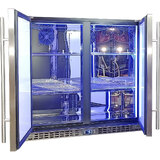 Schmick Twin Door Quiet Running  Solid Stainless Door Energy Efficient Bar Fridge Model SK246-SD