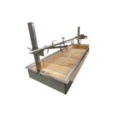 DIZZY LAMB 1500mm Alfresco Built In Charcoal BBQ with Spit Rotisserie - SP-125-BUNDLE