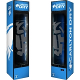 Carlton Dry Mid Blue Branded Skinny Upright Bar Fridge - SS-P160-DRY-MID (2025 Design)