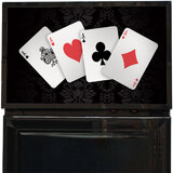 Branded Skinny Upright Bar Fridge With Playing Card Design