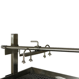A Frame Stainless Steel Charcoal Rotisserie BBQ Spit (1.3mtr) with 25kgs capacity Motor!!- SSB-4060