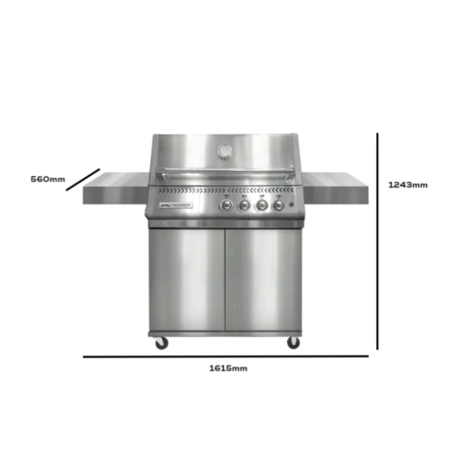 Large View CROSSRAY XPlor Gas BBQ with Trolley - TCX4PL