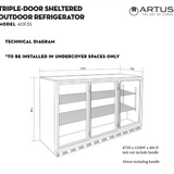 Artusi 307L Outdoor Beverage Centre - AOF3S
