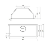 Artusi 60cm Matte Black Undermount Rangehood - AUM60B