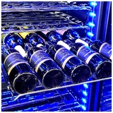 Schmick Black Upright Black Glass Door Dual Zone Drawer Wine And Beverage Refrigerator - Model BD425D-X-B