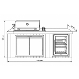 Bossworx Ourdoor Kitchen Black SS Grill - BDIODKBK-CU-AU