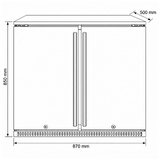 Double Door Solid Stainless Steel - BODD-S-SS