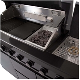 LPG Gasmate Nova MK2 Graphite Outdoor Kitchen with Drawers, Sink, BBQ, Double Door Fridge + Top and Storage - BQ29F-LPG-BUN