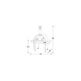 Alfa Wood Fired Pizza Oven - Forno 4 Pizze - Copper with Trolley Stand - FX4PIZ-LRAM