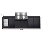 Crossray Premium Xplor Outdoor Kitchen with Single Door Fridge - GD4KB-09