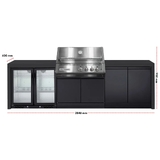 Crossray Premium Xplor Outdoor Kitchen with Double Door Fridge - GD4KB-11