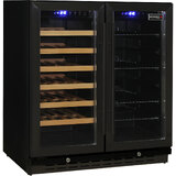 Under Bench Beer And Wine Dual Zone Bar Fridge Model JC165B