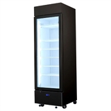 Carlton Dry Upright Quiet Running Black Glass Door Bar Fridge - SC372LB-DRY