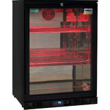 Rhino Night Club Commercial Multi Light Colored Black 1 Door Bar Fridge