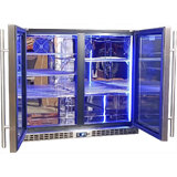 Schmick Twin Door Quiet Running Stainless Steel Heated Glass Door Bar Fridge Model SK206-HD - Low Height