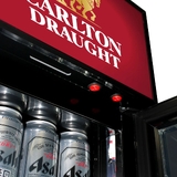 Carlton Draught Branded Skinny Upright Bar Fridge - SS-P160-DRAUGHT-V3